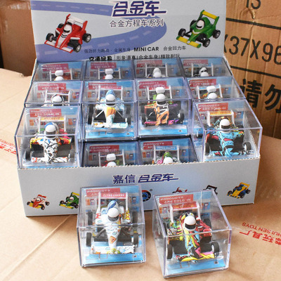 Single Independent Box Bright Benzene Boxed Alloy Warrior Equation Racing Graffiti Sports Car Model Capsule Toy Small Steam