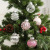 Cross-Border New Christmas Decorations Pink Boutique Pet Painted Christmas Ball Set Christmas Tree Ornament Ball