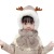 Winter Children's Hat Scarf Integrated Boys and Girls Thickened Warm Plush Cute Baby Antlers Windproof Earflaps Hat