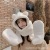 2022 New Bear Hat Scarf Gloves Three-Piece Set Female Winter All-Match and Cute Plush Thermal Three-Piece Suit