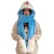 Doraemon Hat Scarf Integrated Autumn and Winter Female Good-looking Pinching Moving Rabbit Ears Plush Hooded