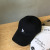 Leather Sauce Letter Blue Baseball Cap Female Spring and Summer Day Peaked Cap Korean Hip Hop Versatile Sun Protection Sun Hat