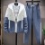 Men's Sportswear Suit Fat Guy Spring and Autumn plus-Sized plus Size Korean Style Trendy Casual Jacket Matching Two-Piece Set