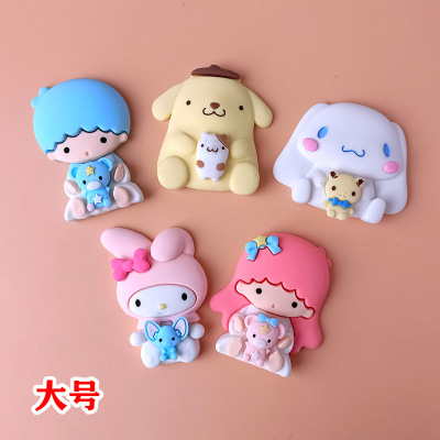 Large DIY Phone Case Brickearth Patch Cartoon My Melody Pom Pom Purin Cinnamoroll Babycinnamoroll Resin Jewelry Accessories Wholesale