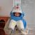 Doraemon Hat Scarf Integrated Autumn and Winter Female Good-looking Pinching Moving Rabbit Ears Plush Hooded