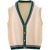 Contrast Color V-neck Knitted Vest Women's Fashion 2022 Autumn and Winter College Style Cardigan Vest Waistcoat Overcoat