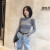 Half Turtleneck Bottoming Shirt Women's 2022 Spring and Autumn New Tight Sweater Korean Style Slim Fit All-Matching Knitwear Inner Wear Blouse