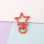 Color Paint Shaped Hooks Five-Pointed Star Exquisite Keychain Girls' Bags Hanging Buckle Internet Celebrity DIY Decorative Pendant