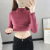 Autumn and Winter Clothing Sweater Bottoming Shirt Slim Fit Fleece-Lined Half-High Collar Wooden Ear Single-Layer Fleece-Lined 2021new Thickened Warm