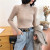 Half Turtleneck Bottoming Shirt Women's 2022 Spring and Autumn New Tight Sweater Korean Style Slim Fit All-Matching Knitwear Inner Wear Blouse