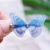 Fantasy Tulle Butterfly Barrettes Multi-Layer Butterfly a Pair of Hairclips Fairy Mori Girl Headdress for Taking Photos Three-Dimensional Super Fairy Three-Layer Light Blue
