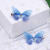 Fantasy Tulle Butterfly Barrettes Multi-Layer Butterfly a Pair of Hairclips Fairy Mori Girl Headdress for Taking Photos Three-Dimensional Super Fairy Three-Layer Light Blue