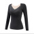 Free Shipping Thermal Top Women's High Elastic Fleece Padded Undershirt with Chest Pad Inner Thermal Underwear Women