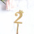 Birthday Cake Decoration Gold, Small Size Glitter Crown Number Acrylic Cake Insertion Baking Sweet