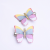 Children's Good-looking Colorful Flannel Butterfly Hairpin Lazy Side Clip Little Girl Internet Celebrity Fairy Shiny Ornament