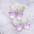 Children's Good-looking Colorful Flannel Butterfly Hairpin Lazy Side Clip Little Girl Internet Celebrity Fairy Shiny Ornament