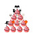 Halloween Paper Cup Cake Decoration Toothpick Plastic Party Pick Pumpkin Bat Spider Design Cake Hair Ornament