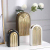 Modern Light Luxury Gold-Plated Ceramic Vase Dried Flowers and Flowerpot Home Hotel Ornaments Model Room Decoration