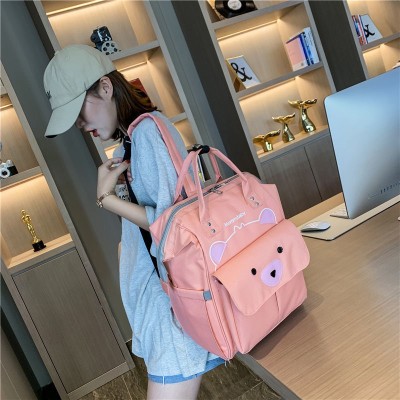 Mummy Bag Baby Diaper Bag out Backpack Female Multi-Functional Large-Capacity Backpack Baby Mom Portable and Fashion Baby Pending Delivery