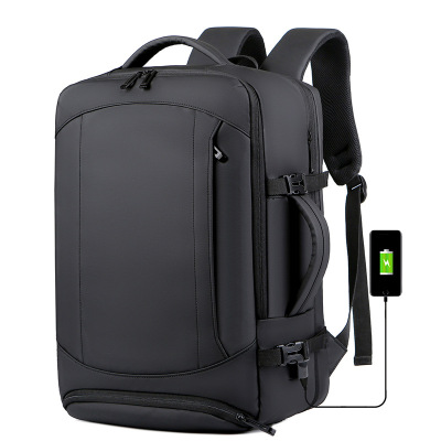 Cross-Border New Arrival Large Capacity Business Travel Backpack Expansion Waterproof Oxford Cloth Men's Backpack 17-Inch Computer Bag