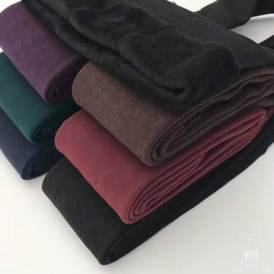 Ladies colorful cotton fleece leggings thickened autumn and winter trousers manufacturers wholesale 350g women pants