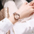 New Small Kit Stylish Graceful Simple Rose Gold Steel Belt Women's Watch Trend Diamond Quartz Wrist Watch Best-Seller on Douyin