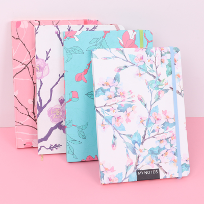 Plum Blossom Peach Blossom Fresh Student Notebook Diary Hard Copy Accounting Journal Book Notepad