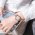 New Small Kit Stylish Graceful Simple Rose Gold Steel Belt Women's Watch Trend Diamond Quartz Wrist Watch Best-Seller on Douyin