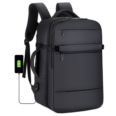 17-Inch Computer Bag Men's Business Travel Backpack Men's Cross-Border New Arrival Expansion Waterproof Large Capacity Luggage Backpack