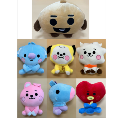 BT21 Bullet-Proof Youth League Pillow BTS Jintaiheng Tata Jung Kook Doll Type Doll Sitting Style Plush Doll