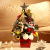 Christmas Mini Christmas Tree Ornaments 50cm Desktop Christmas Tree with Lights Golden Red Set Christmas Tree