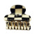 Black And White Plaid Fairy Back Head Barrettes Barrettes Elegant Chessboard Grid Grip Headdress
