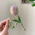 Fresh Tulip Flower Barrettes Simple All-Match Back Head Updo Shark Clip Grip Cute Fashion Hair Accessories