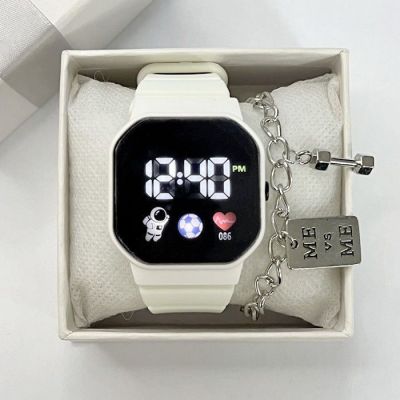 Technology Sense Led Spaceman Watch Male and Female Student Party Ins Good-looking Simple Fashion Waterproof Electronic Watch Children