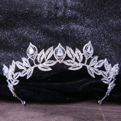 Bridal Crown Wedding Headdress Korean Style Wedding Dress Accessories New Birthday Zircon Rhinestone Hair Accessories Party Accessories