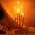 Cross-Border Disc Five-Head Wrought Iron Candlestick European Table Romantic Candlelight Dinner Decoration Wedding Decoration Candlestick Props