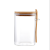 Borosilicate Glass Storage Tank Sealed Tank Glass Tea Can with Wooden Spoon