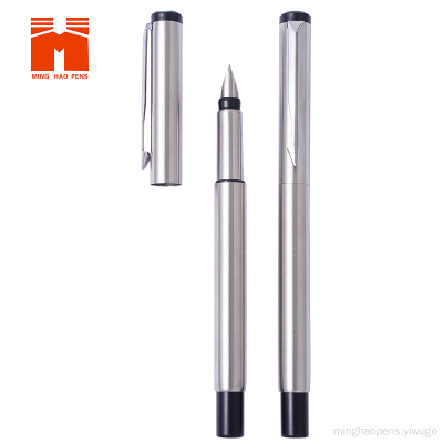 Factory Wholesale Metallic Pen Metal Roller Ball Pen Push-Pull Suction Moqi Pen