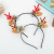 European and American Mori Style Colorful Christmas Style Creative Cartoon Small Antlers Artificial Flower Decoration Women Barrettes