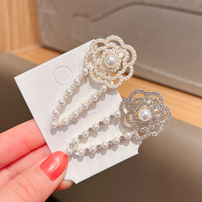 2022 Korean Style New Rhinestone Barrettes Fashion Personality Bangs Broken Hair Duckbill Clip Headdress Hairpin Women's Hair Clip