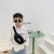 Korean Style Handsome Boy's Chest Bag Fashion Plaid Children's Letter Small Waist Bag Casual All-Match Shoulder Messenger Bag