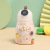Cute Big Belly Smart Insulation Cup Sticker Student Portable Cup with Rope Handle Led Touch Display Bottle for Children