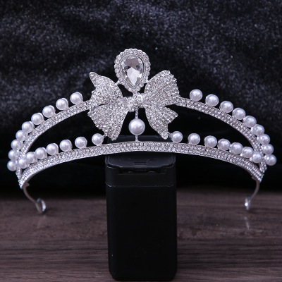 Korean Style New Wedding Dress Bridal Crown Birthday Banquet Headdress Internet Celebrity Catwalk Dress Ornament