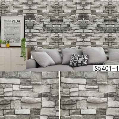 Cross-Border Self-Adhesive PVC Retro Dormitory Wallpaper 3D Wallpaper Self-Adhesive Wholesale Bedroom Brick Pattern Three-Dimensional Live Background Wall