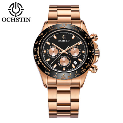 Brand Same Style Daytona Series Stainless Steel Waterproof Watch Multi-Function Timing Running Second Quartz Watch Business Men's Watch