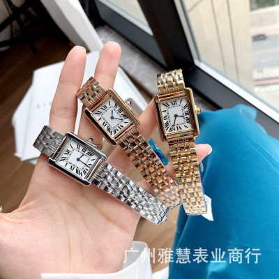 Kajia WeChat Business Delivery Tank Series Square Fashion Casual Quartz Women's Watch Wholesale Agent Cross-Border Foreign Trade