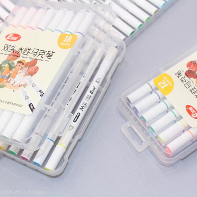 Double-Headed Water-Based Marker Pen Color Drawing Pen Children's Art DIY Pen