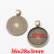 25mm round Base Support DIY Vintage Alloy Decoration Accessories Multicolor Time Stone Pendant Necklace Pendant