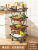 Kitchen Foldable Vegetable Rack Fruit Vegetable Basket Storage Basket Multi-Layer Floor Movable Storage Rack with Wheels