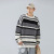 Contrast Color Striped Sweater Men's 2022 Autumn and Winter Retro Thick Needle Loose Trendy Knitwear Free Shipping
